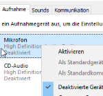 Headset unter Windows 10 aktivieren