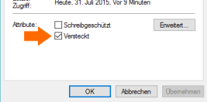 Datei unsichtbar machen
