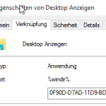 Desktop anzeigen in Windows 10