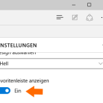 Microsoft Edge Favoritenleiste Und Menüleiste Anzeigen